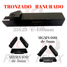 porta inserto 25x25 ranurado tronzado corte
