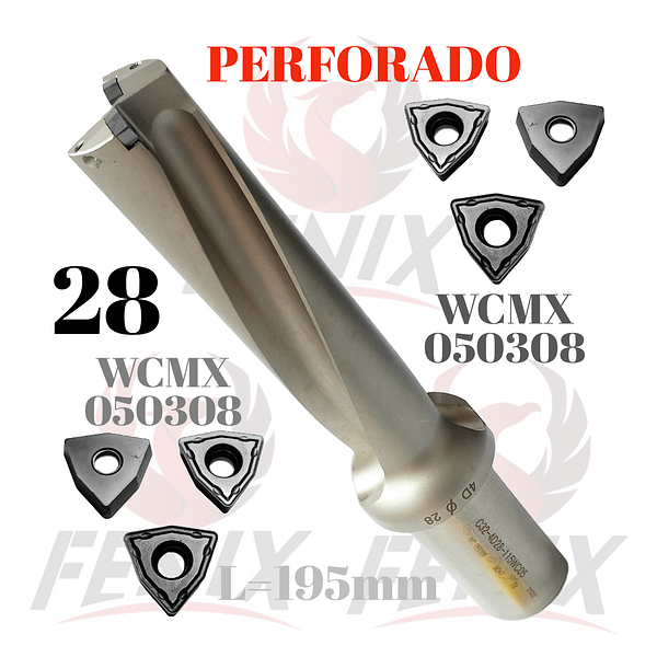 broca de perforado 28 mm