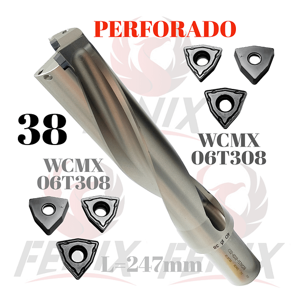 broca de perforado 38 mm