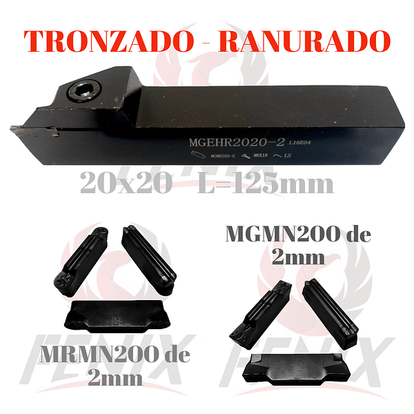 porta inserto 20x20 ranurado tronzado corte